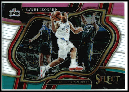 2022-23 Panini Select Teal White Pink Prizms #265 Kawhi Leonard Clippers
