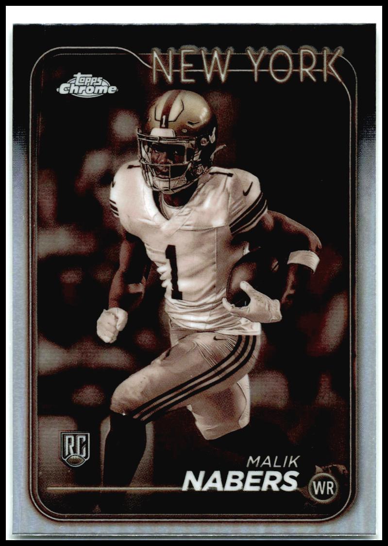 2024 Topps Chrome Sepia Refractor #205 Malik Nabers Rookie New York Giants
