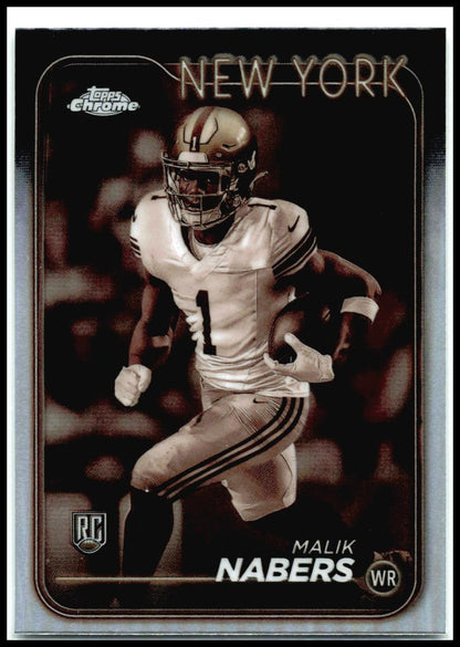 2024 Topps Chrome Sepia Refractor #205 Malik Nabers Rookie New York Giants