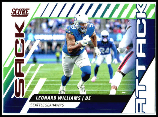 2025 Score Sack Attack #11 Leonard Williams Seattle Seahawks