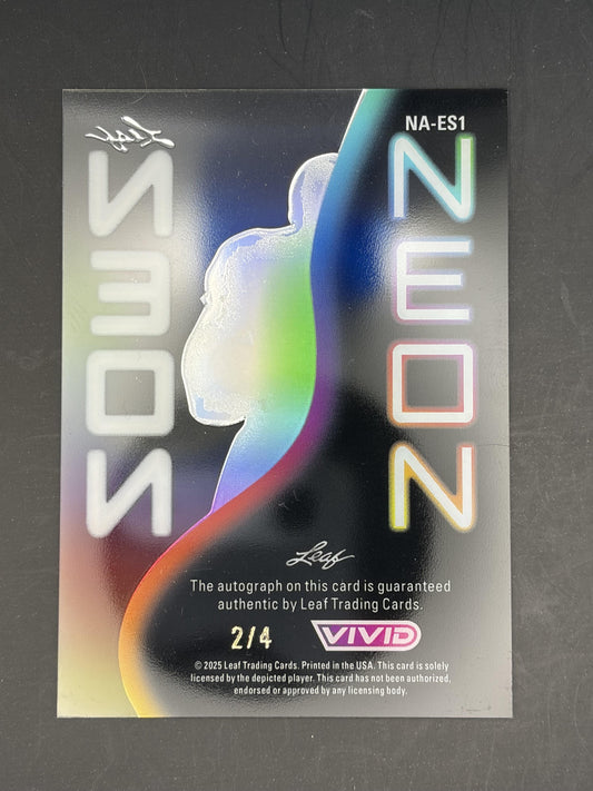 2025 Vivid Neon Purple /4 #NA-ES1 Emmitt Smith Emmitt Smith Dallas