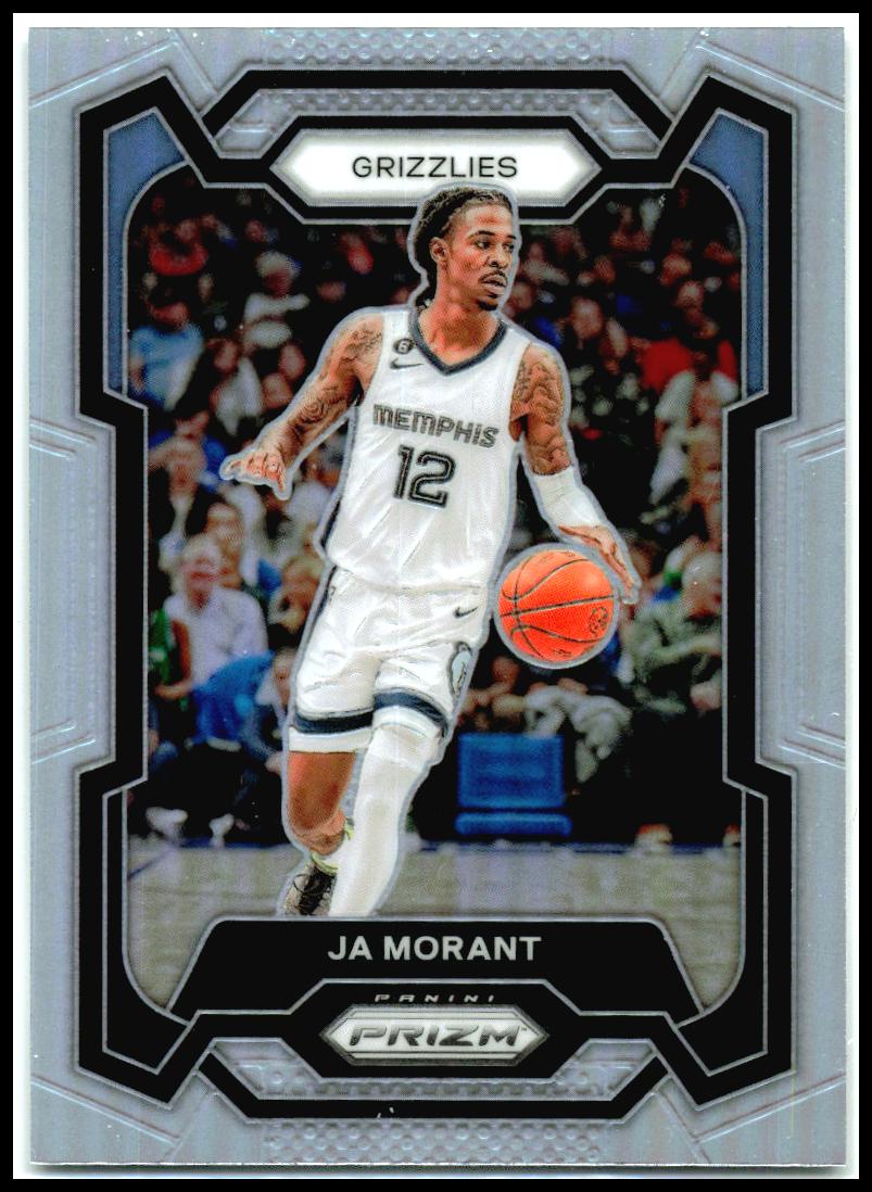 2023-24 Panini Prizm Prizms Silver #96 Ja Morant Memphis Grizzlies