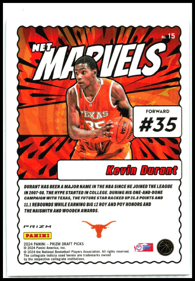 2024 Prizm Draft Picks Net Marvels Silver #35 Kevin Durant