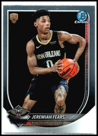 2025-26 Bowman Chrome #BCV-7 Jeremiah Fears New Orleans Pelicans