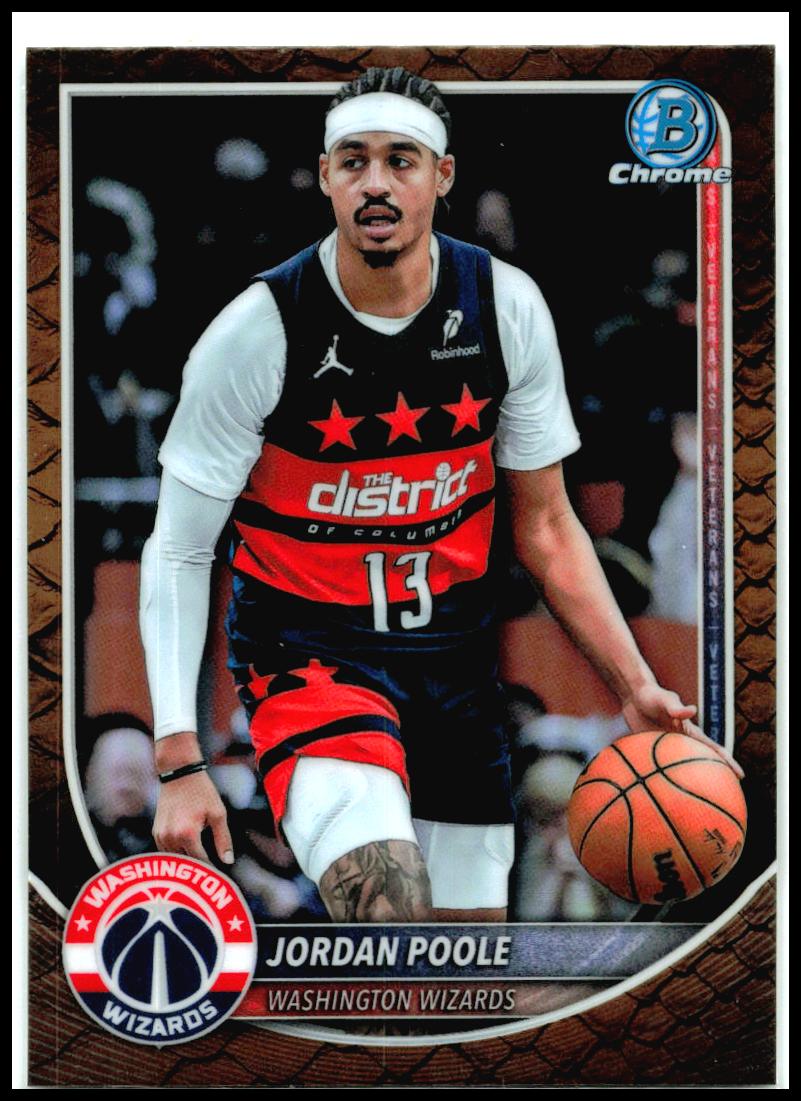 2025-26 Bowman Chrome Reptilian Refractor #BCV-97 Jordan Poole Wizards