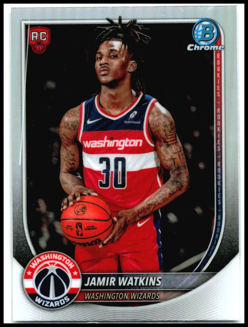 2025-26 Bowman Red Rookie Variations #BRR-44 Jamir Watkins Washington Wizards