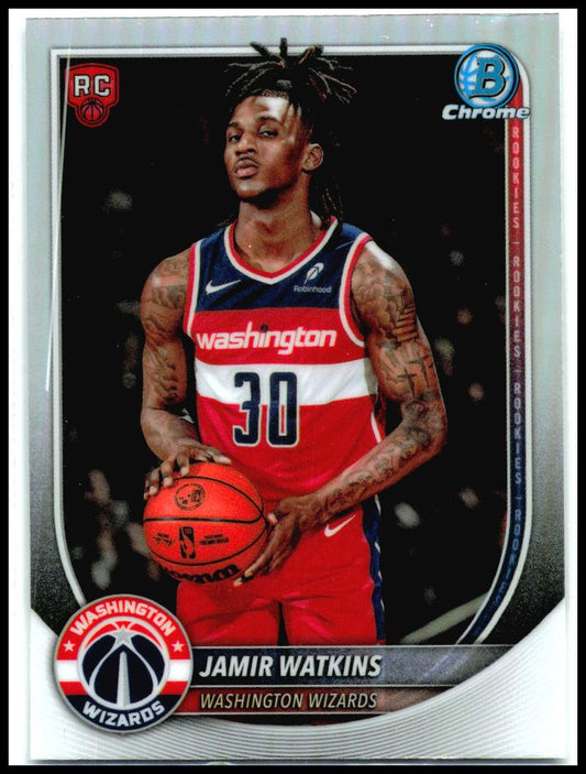2025-26 Bowman Red Rookie Variations #BRR-44 Jamir Watkins Washington Wizards