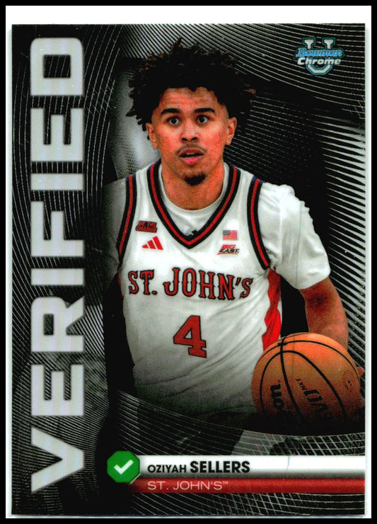 2025-26 Bowman Bowman Verified Refractor #BV-19 Oziyah Sellers St. John's