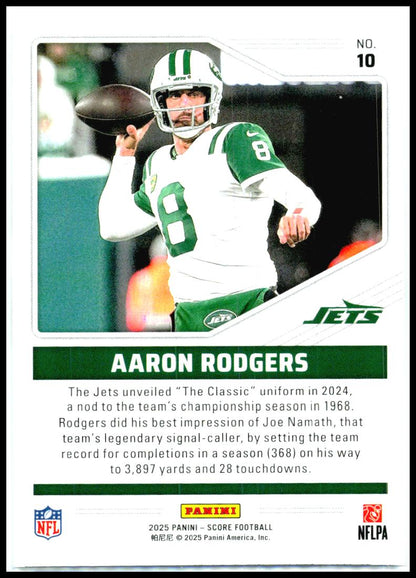 2025 Score Throwbacks #10 Aaron Rodgers Chicago Bears