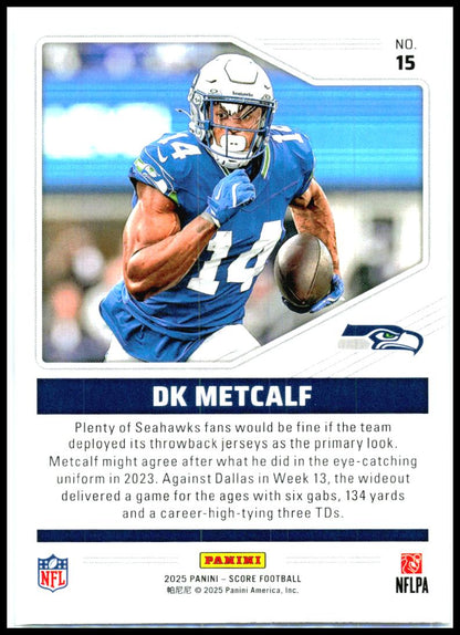 2025 Score Throwbacks #15 DK Metcalf Seattle Seahawks