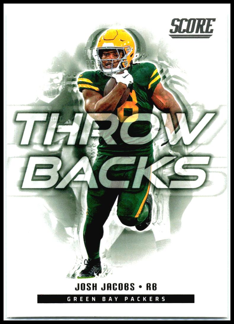 2025 Score Throwbacks #7 Josh Jacobs Green Bay Packers