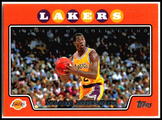 2008-09 Topps Orange #174 Magic Johnson #/1199 Los Angeles Lakers