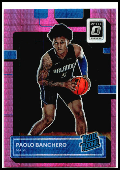 2022-23 Donruss Optic Hyper Pink #221 Paolo Banchero Orlando Magic