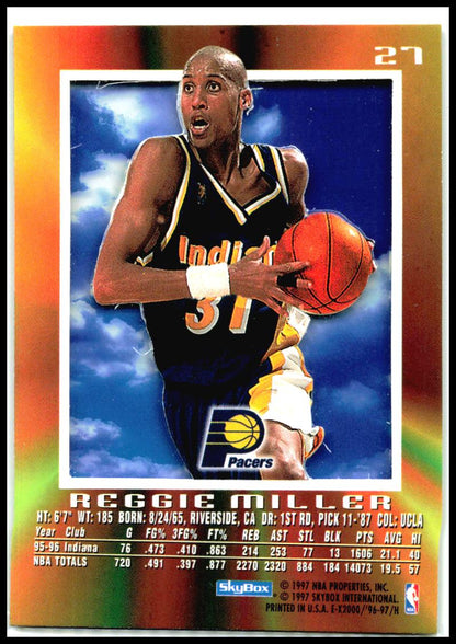 1996-97 E-X2000 #27 Reggie Miller Indiana Pacers