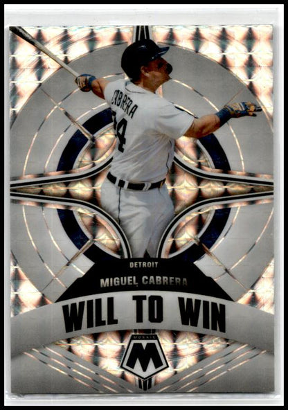 2022 Panini Mosaic Will to Win Mosaic #WW-8 Miguel Cabrera Detroit Tigers