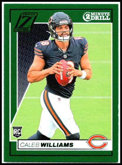2024 Panini Zenith Two Minute Drill #101 Caleb Williams Rookie Chicago Bears