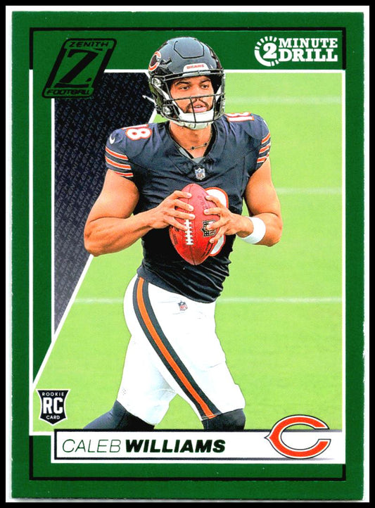 2024 Panini Zenith Two Minute Drill #101 Caleb Williams Rookie Chicago Bears