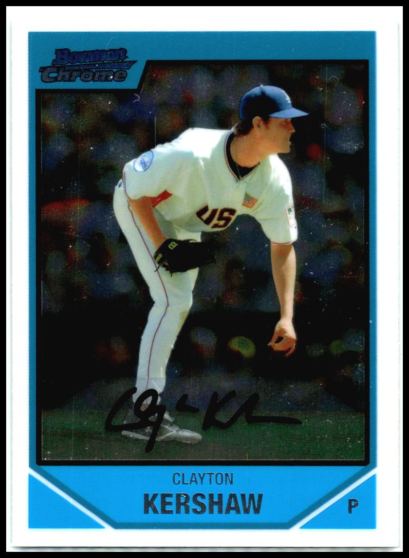 2007 Bowman Draft Picks & Prospects Chrome Prospects #BDPP77 Clayton Kershaw
