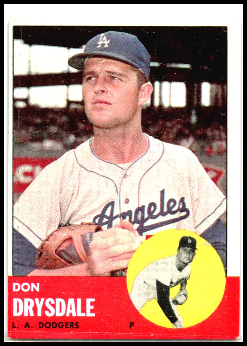 1963 Topps #360 Don Drysdale Los Angeles Dodgers