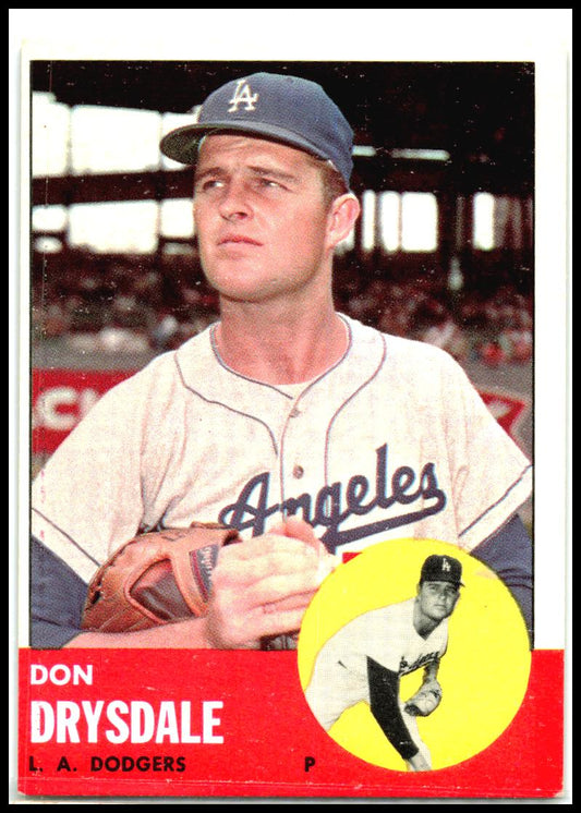 1963 Topps #360 Don Drysdale Los Angeles Dodgers
