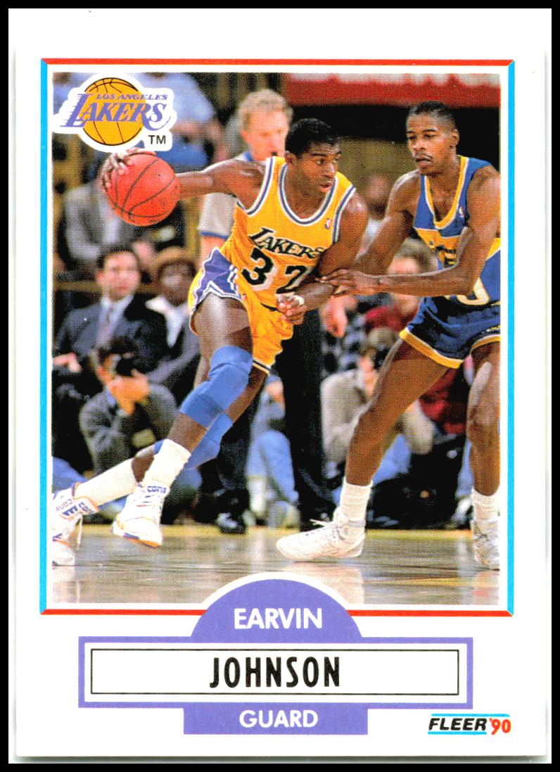 1990-91 Fleer #93 Earvin Johnson Los Angeles Lakers