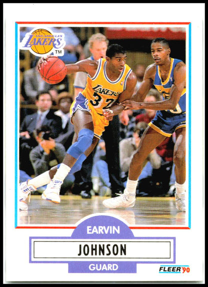 1990-91 Fleer #93 Earvin Johnson Los Angeles Lakers