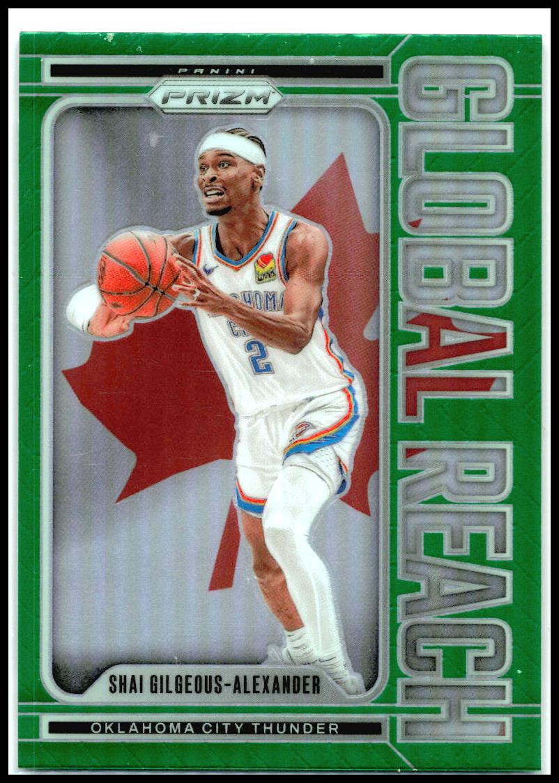2024-25 Prizm Global Reach Prizms Green #6 Shai Gilgeous-Alexander Thunder