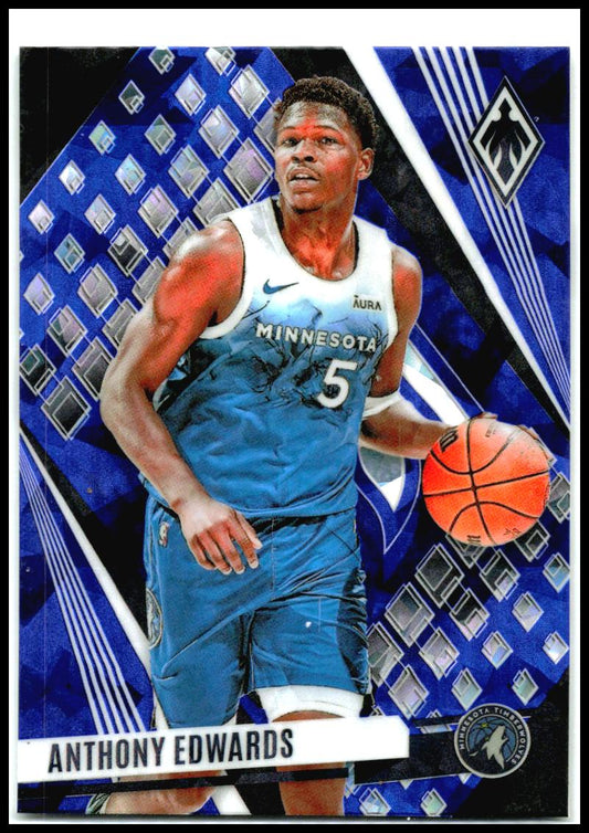 2023-24 Panini Phoenix Phoenix Blue Ice #227 Anthony Edwards Minnesota