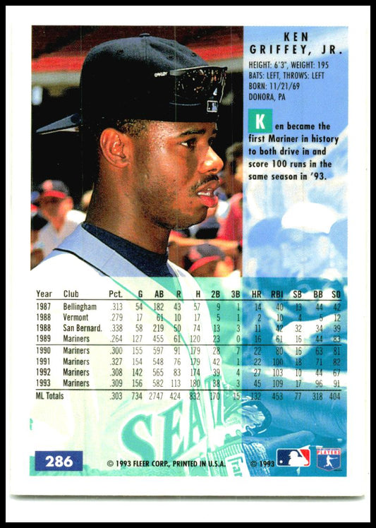 1994 Fleer #286 Ken Griffey Jr. Seattle Mariners