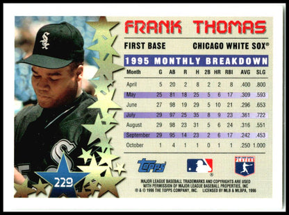 1996 Topps #229 Frank Thomas Chicago White Sox