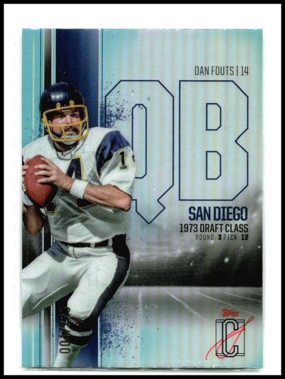 2024 Topps Signature Class Chrome Teal #/225 #BCV-52 Dan Fouts Chargers