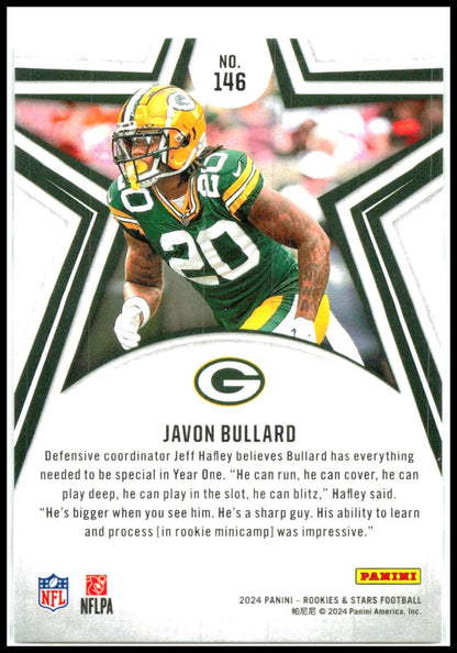 2024 Panini Rookies & Stars #146 Javon Bullard Rookie Green Bay Packers
