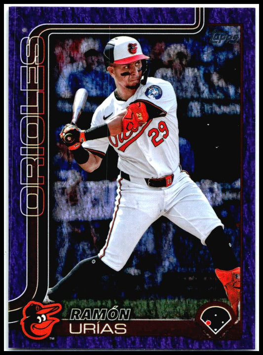 2025 Topps Purple Holo Foil #380 Ramón Urías #/250 Baltimore Orioles