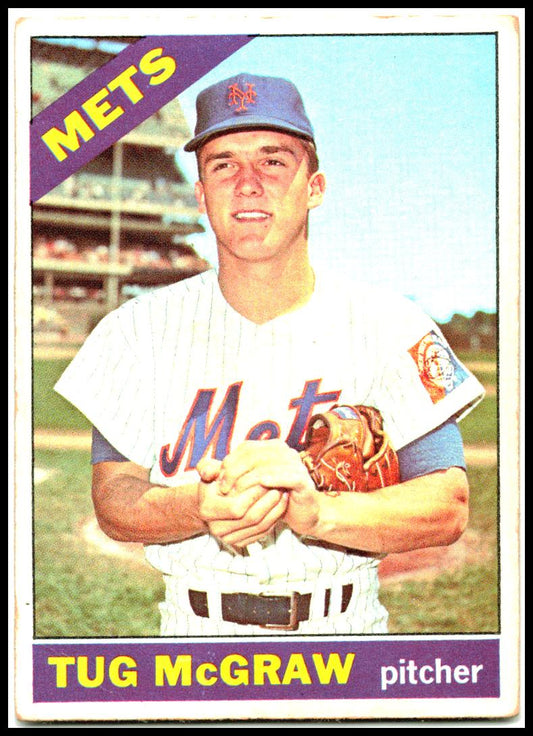 1966 Topps #124 Tug McGraw New York Mets
