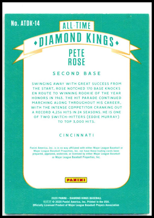 2020 Panini Diamond Kings All-Time Diamond Kings #ATDK-14 Pete Rose Reds