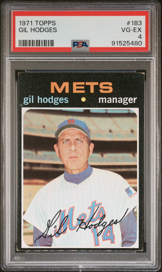 1971 Topps #183 Gil Hodges PSA 4 Mets
