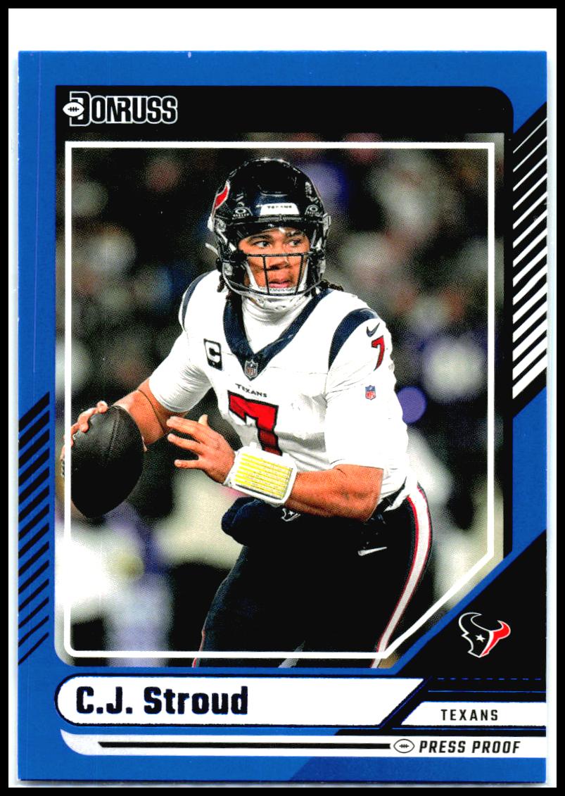 2024 Donruss Press Proof Blue #210 CJ Stroud Houston Texans