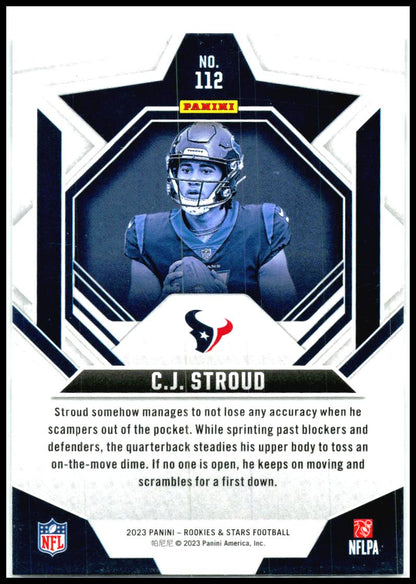 2023 Panini Rookies & Stars #112 C.J. Stroud Rookie Houston Texans