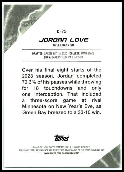 2024 Topps Resurgence Conductors #C-25 Jordan Love Green Bay Packers