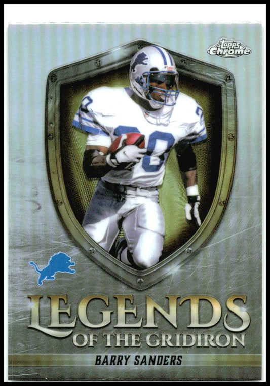 2025 Topps Chrome Legends of the Gridiron Refractor #LOG-11 Barry Sanders Lions