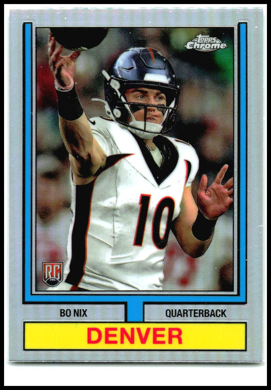 2024 Topps Chrome 1974 Topps Football Refractor #74TF-4 Bo Nix Denver Broncos