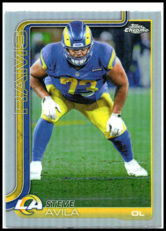 2025 Topps Chrome Refractor #170 Steve Avila Los Angeles Rams