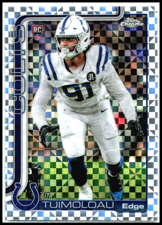 2025 Topps Chrome X-Fractor #356 JT Tuimoloau Rookie Indianapolis Colts