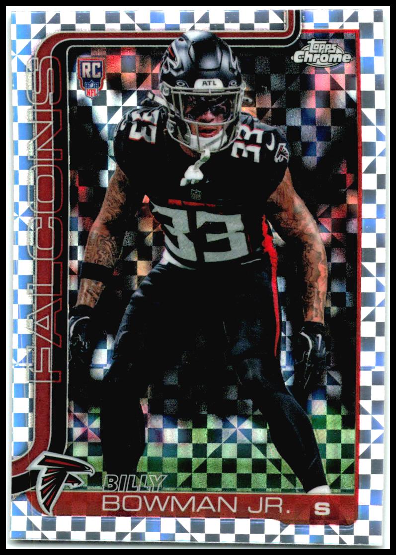 2025 Topps Chrome X-Fractor #344 Billy Bowman Jr. Rookie Atlanta Falcons
