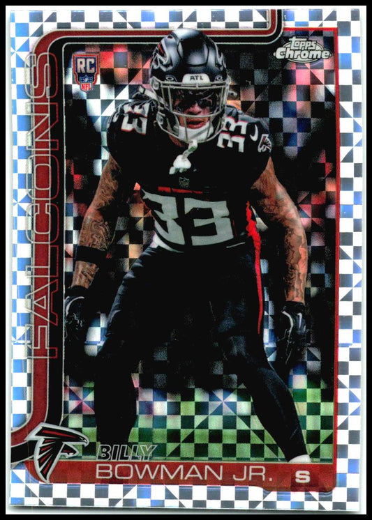 2025 Topps Chrome X-Fractor #344 Billy Bowman Jr. Rookie Atlanta Falcons