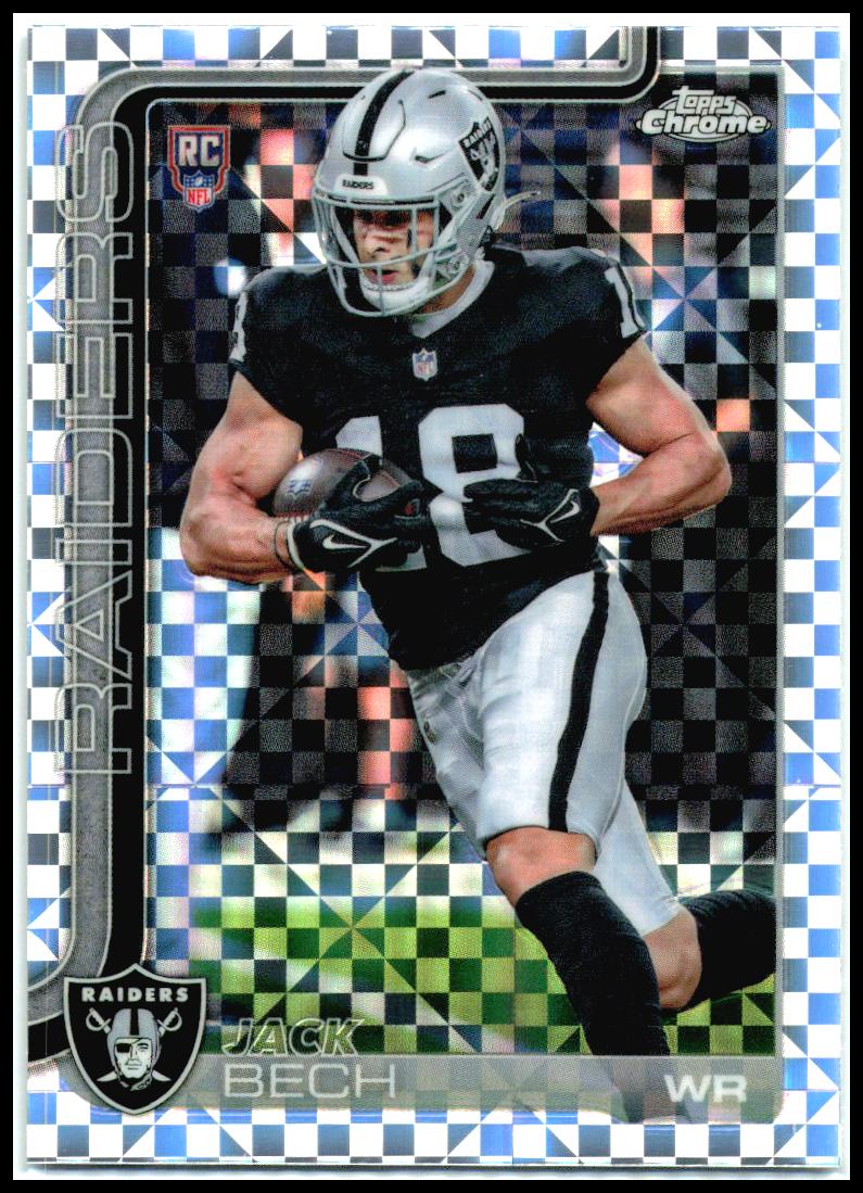 2025 Topps Chrome X-Fractor #388 Jack Bech Rookie Las Vegas Raiders