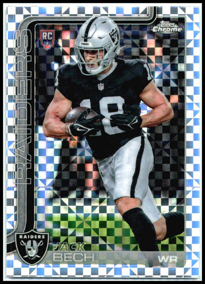 2025 Topps Chrome X-Fractor #388 Jack Bech Rookie Las Vegas Raiders