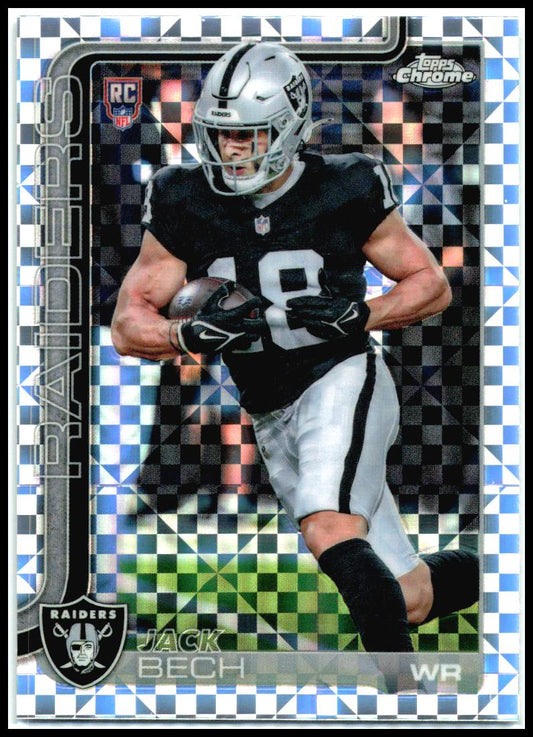 2025 Topps Chrome X-Fractor #388 Jack Bech Rookie Las Vegas Raiders