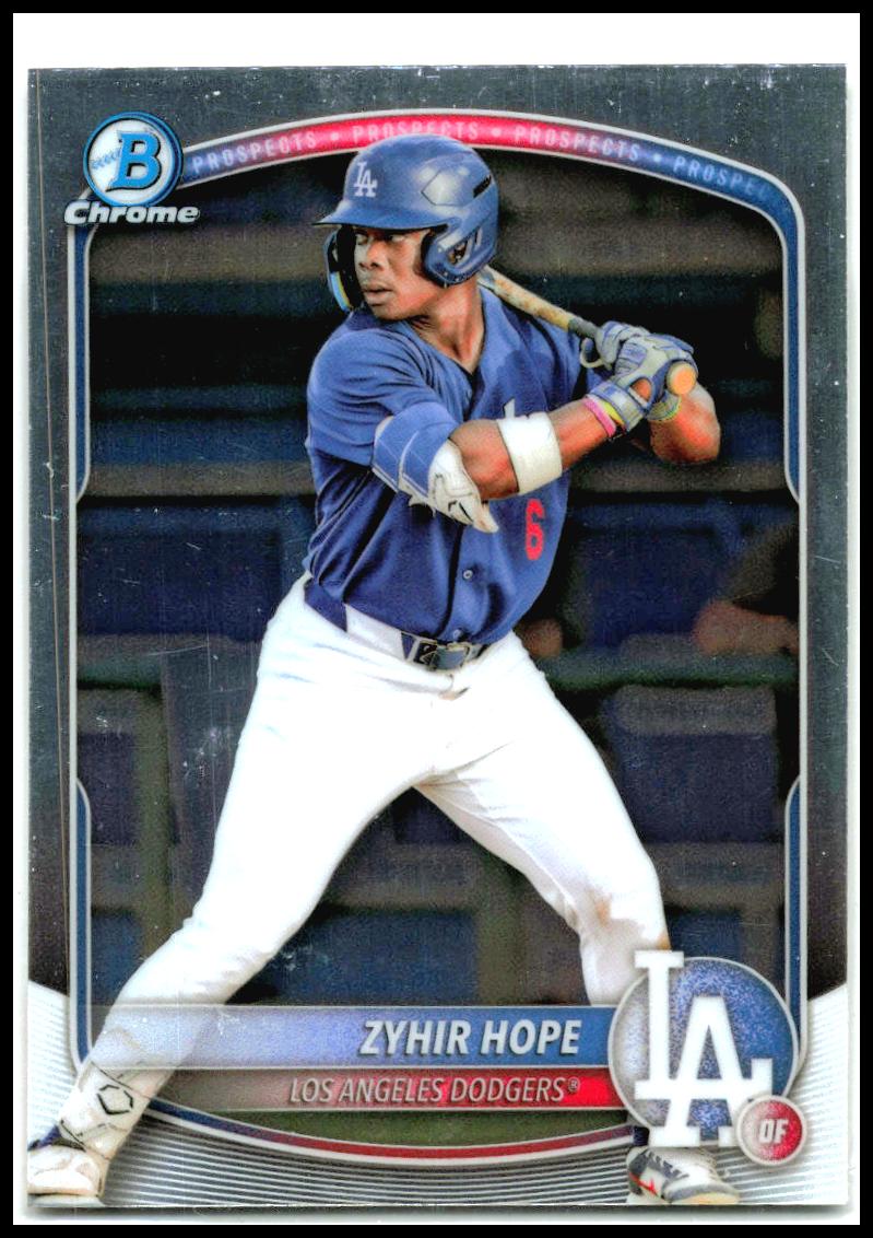 2025 Bowman Chrome #BCP-2 Zyhir Hope Los Angeles Dodgers