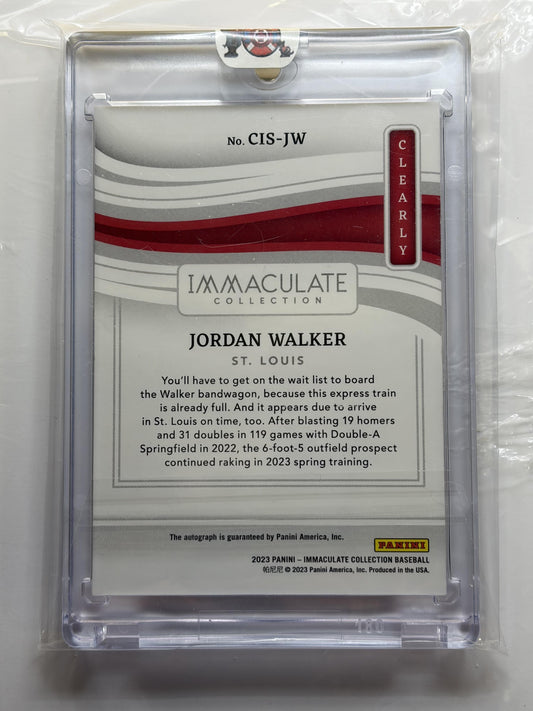 2023 Immaculate Collection Clearly Signature Red #/20 #CIS-JW Jordan Walker Auto